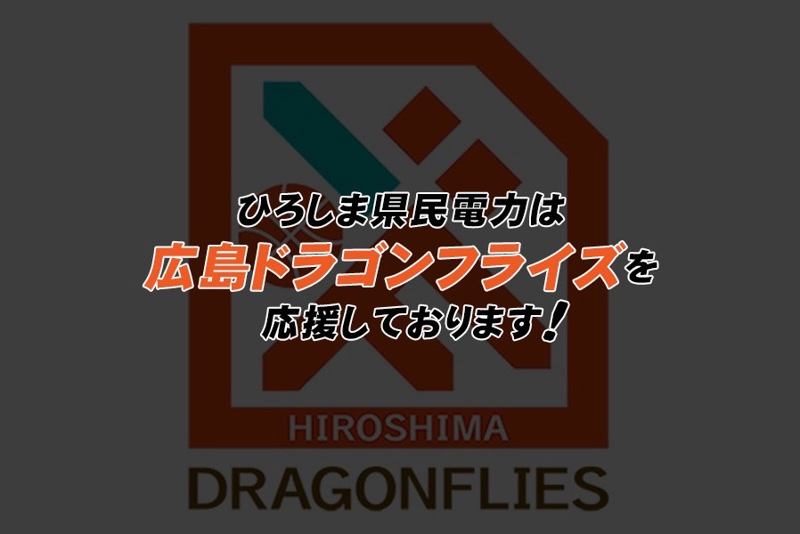 ひろしま県民電力は広島ドラゴンフライズを応援しております